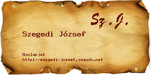 Szegedi József névjegykártya
